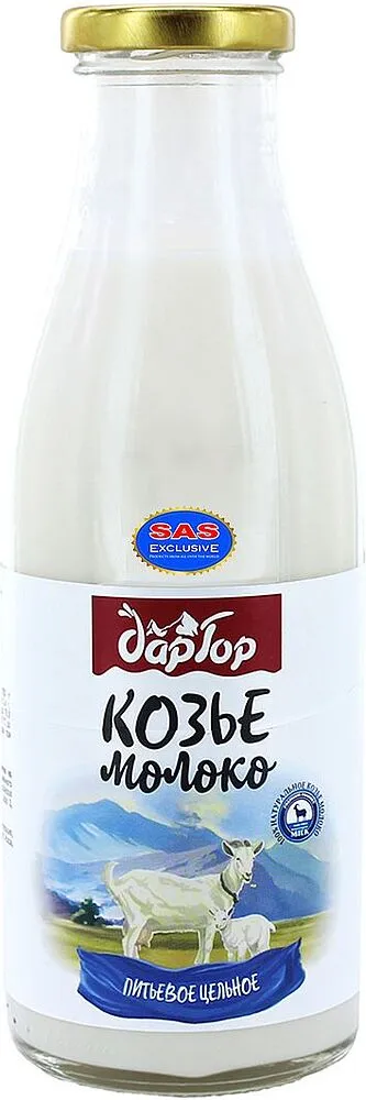 Կաթ այծի «Даргор» 0.5լ, յուղայնությունը՝ 3.4%-4.8%