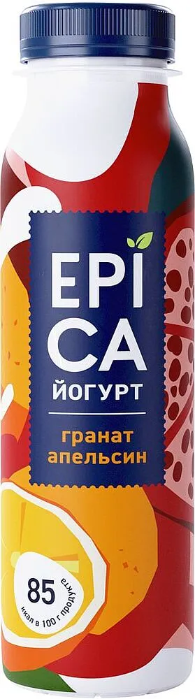 Յոգուրտ ըմպելի նռով և նարնջով «Epica» 260գ, յուղայնությունը` 2.5%