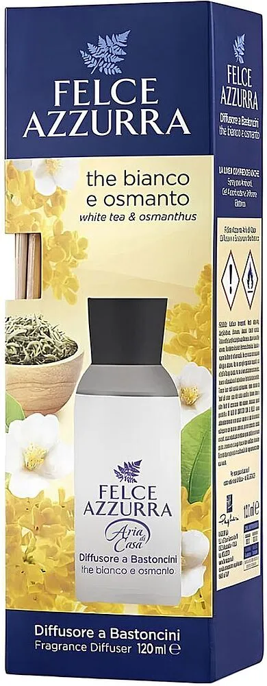 Օդը թարմացնող միջոց և ռաթթան փայտիկներ «Felce Azzurra» 120մլ

