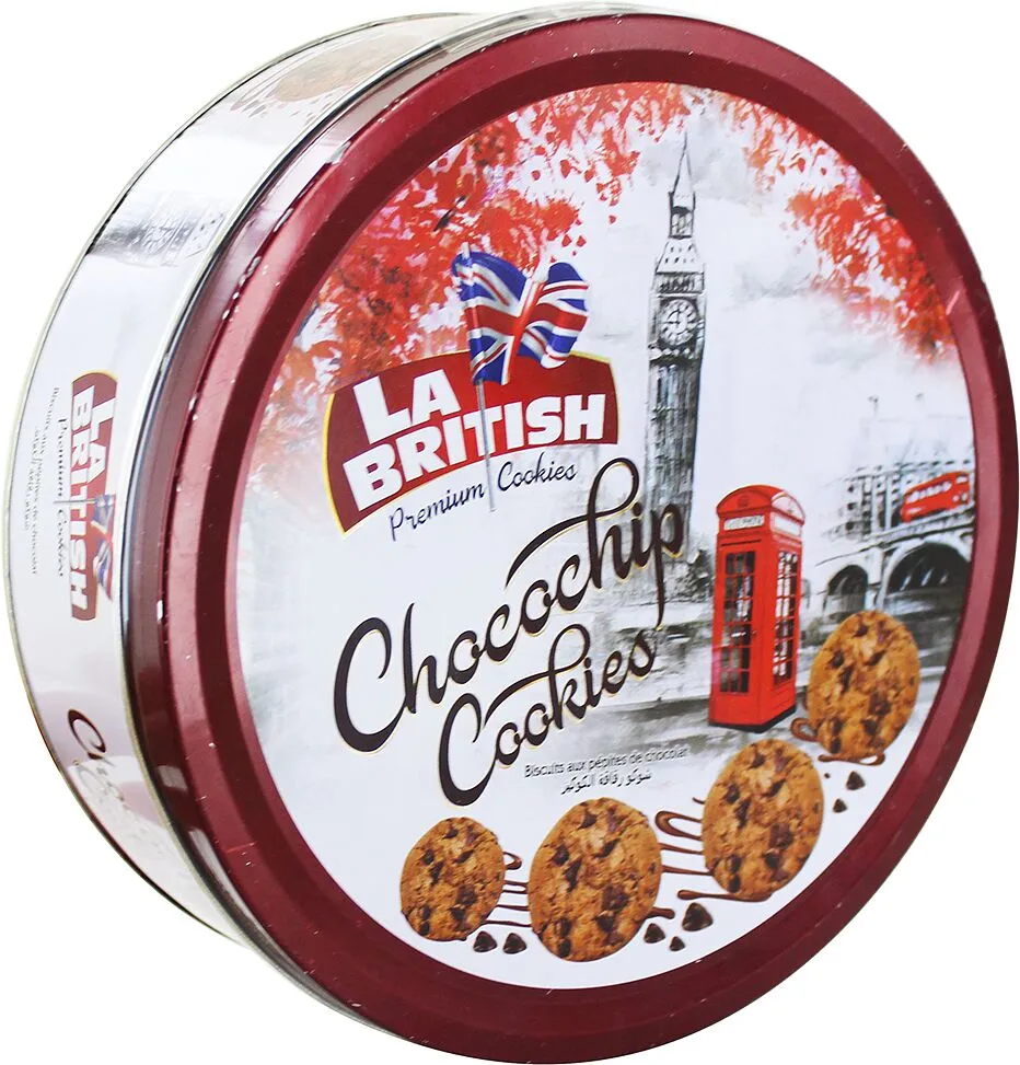 Թխվածքաբլիթների տեսականի «La British Chocochip Cookies» 340գ