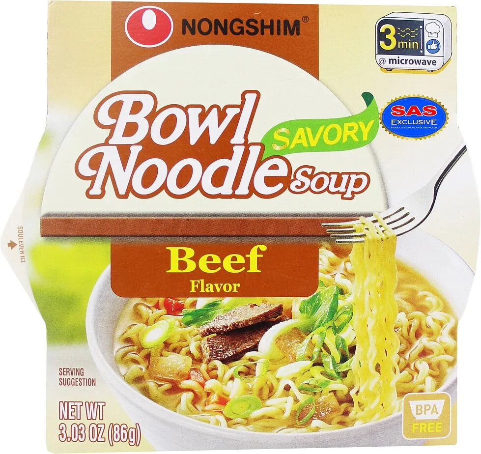 Լապշա տավարի «Nongshim» 86գ