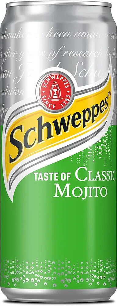 Զովացուցիչ գազավորված ըմպելիք մոխիտոյի «Schweppes Mojito» 0.33լ 