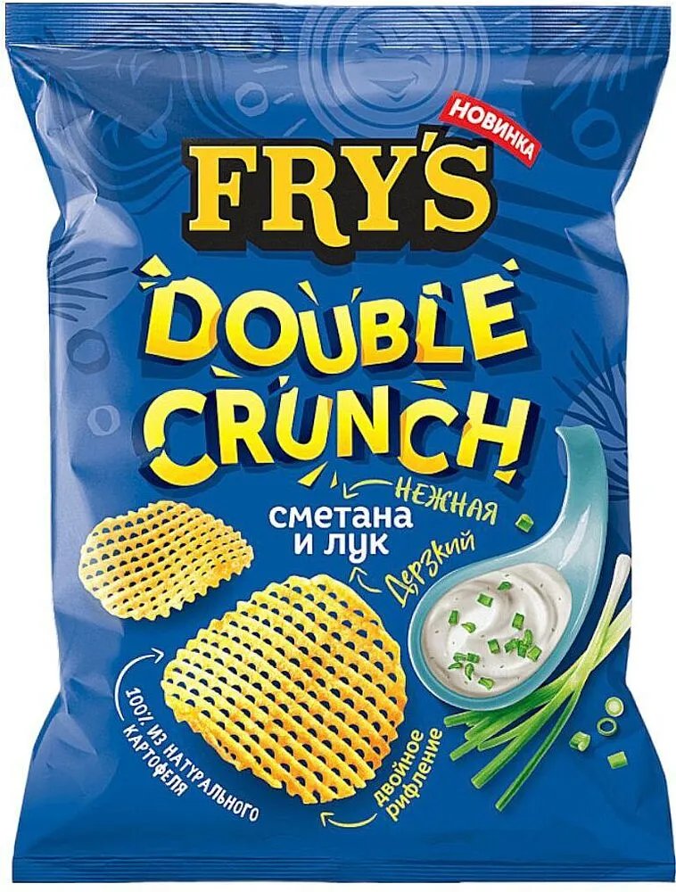 Չիպս թթվասերի և սոխի «Fry's» 70գ