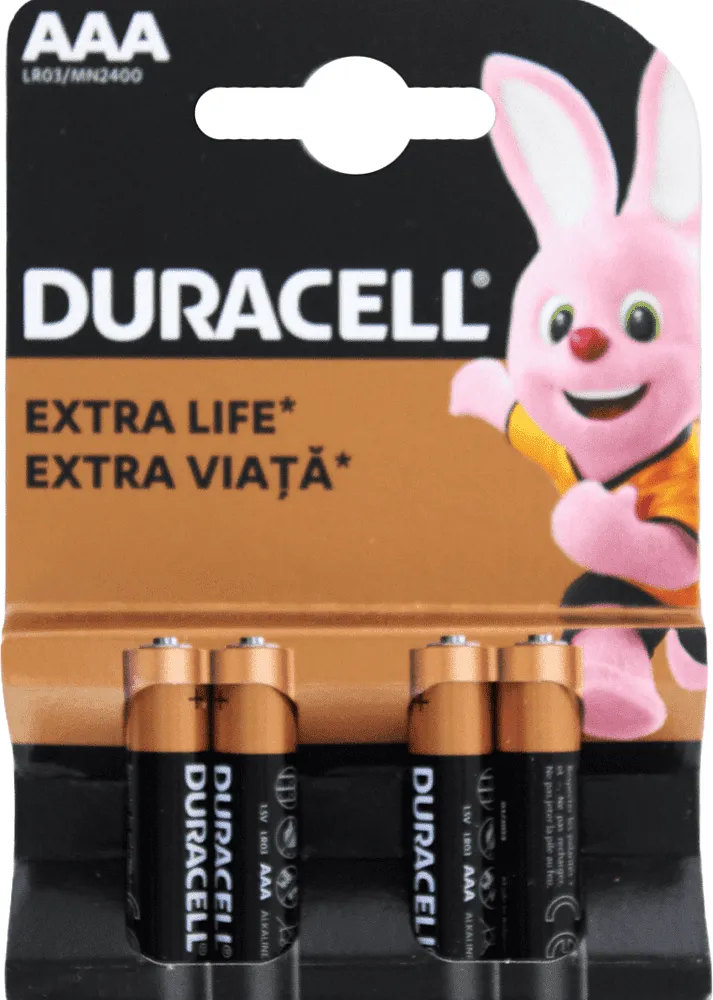 Էլեկտրական մարտկոց «Duracell ААА 1.5V» 4 հատ