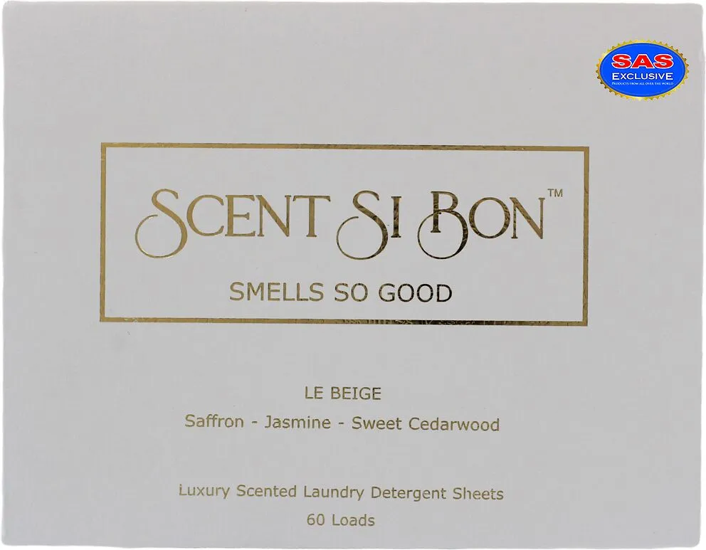 Լվացքի փոշու թերթիկներ «Scent Si Bon Le Beige» 60հատ
