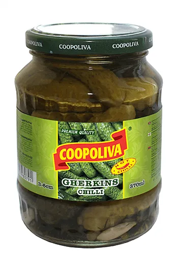 Կորնիշոններ մարինացված չիլի «Coopoliva» 340գ
