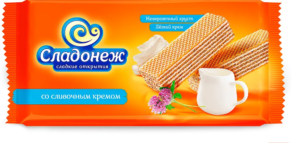 Վաֆլի՝ սերուցքային կրեմով «Сладонеж» 170գ 