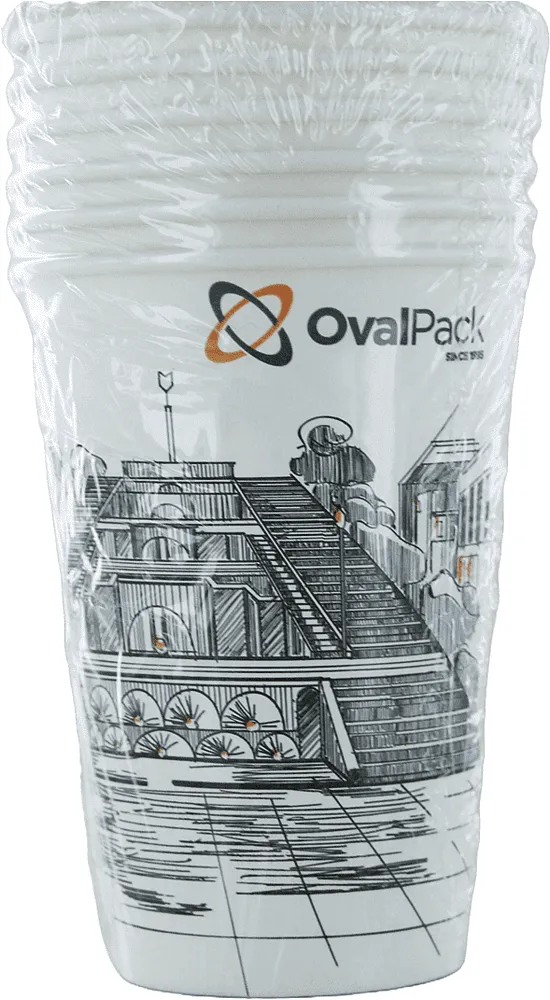 Բաժակներ թղթե մեկանգամյա օգտագործման «Oval Pack» 6 հատ