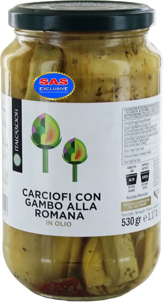 Արտիճուկ արևածաղկի ձեթի մեջ «Italcarciofi» 530գ