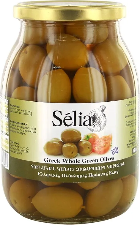 Ձիթապտուղ կանաչ կորիզով «Selia» 990գ