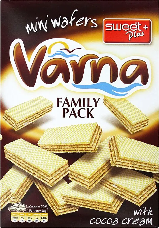 Վաֆլի կակաոյի միջուկով «Varna Family Pack» 260գ