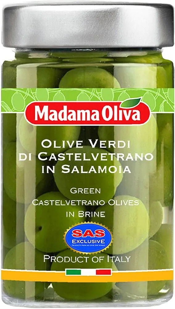 Ձիթապտուղ կանաչ կորիզով «Madama Oliva» 300գ
