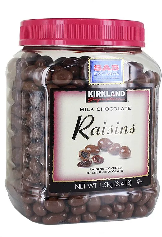 Դրաժե շոկոլադե չամիչով «Kirkland» 1.53կգ