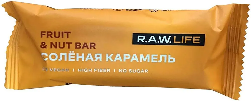 Ընկուզային-մրգային բատոն «R.A.W. LIFE» 47գ
