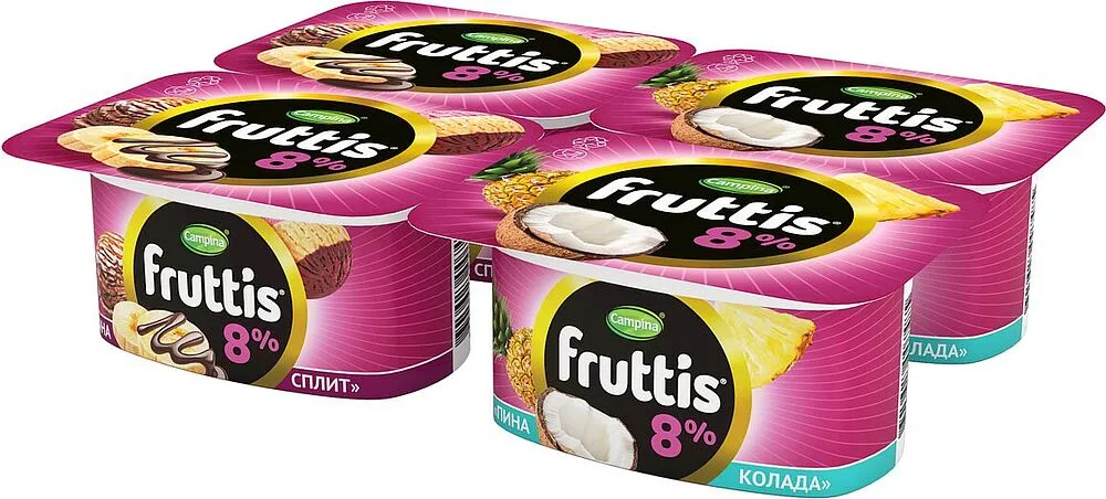 Յոգուրտային արտադրանք «Campina Fruttis» 115գ, յուղայնությունը` 8%