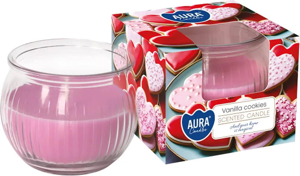Մոմ անուշաբույր «Aura Vanilla Cookies» 80գ