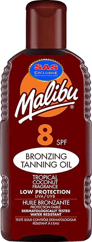Արևայրուքի յուղ «Tropic by Malibu Bronzing Tanning Oil 8 SPF» 200մլ
