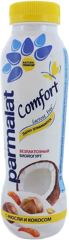 Բիոյոգուրտ ըմպելի կոկոսով և մյուսլիով «Parmalat» 290գ, յուղայնությունը` 1.5%