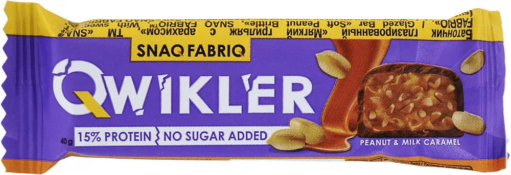 Շոկոլադե բատոն գետնանուշով և կարամելով «Snaq Fabriq Sugar Free» 40գ