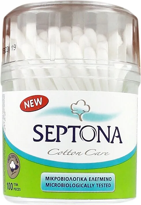 Փայտիկներ բամբակյա «Septona Cotton Care» 100 հատ