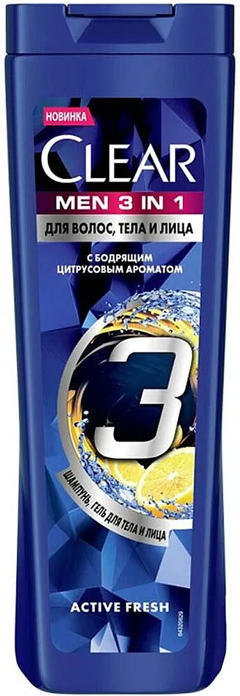 Շամպուն «Clear Men 3in1» 380մլ