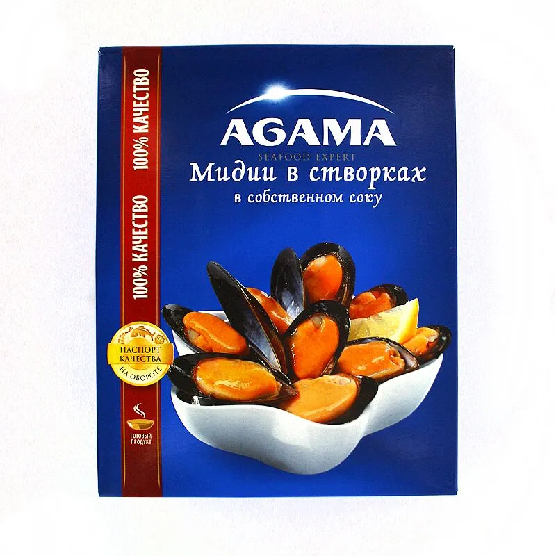 Միդիաներ եփած սառեցված «Agama» 450գ