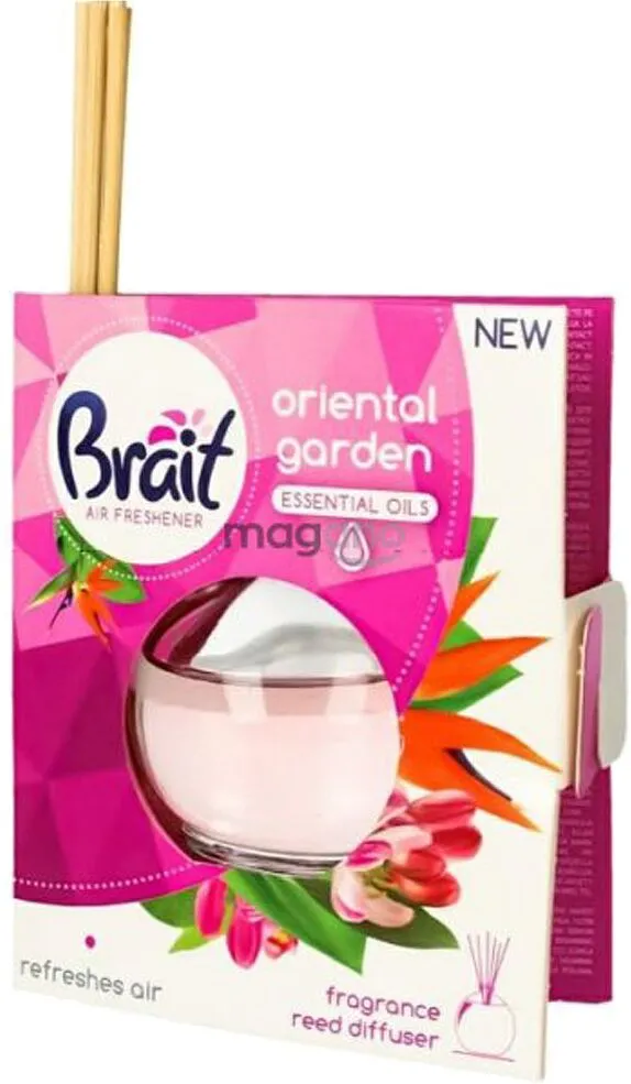 Օդը թարմացնող միջոց և ռաթթան փայտիկներ «Brait Oriental Garden» 40մլ