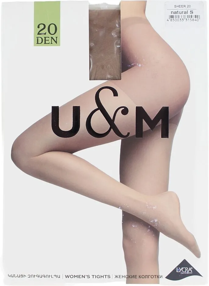 Զուգագուլպա «U&M 20 Den S» Մարմնագույն