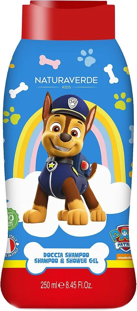 Շամպուն-լոգանքի գել մանկական «Naturaverde Paw Patrol» 250մլ
