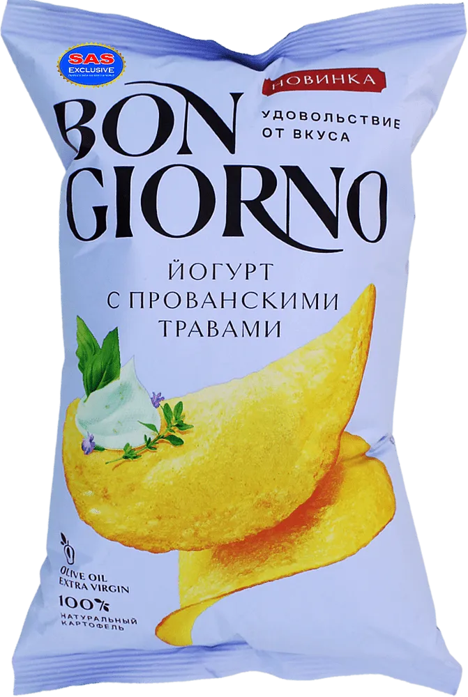 Չիպս յոգուրտի և կանաչիների «Bon Giorno» 80գ