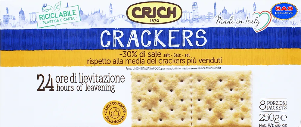 Կրեկերներ աղի «Crich» 250գ