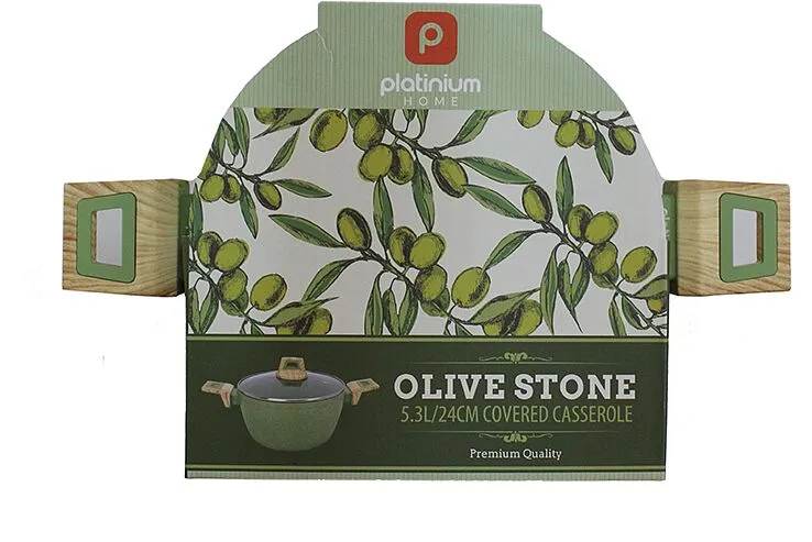 Կաթսա կափարիչով «Platinium Home Olive Stone»