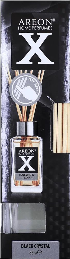 Օդը թարմացնող միջոց և ռաթթան փայտիկներ «Areon Black Crystal» 85մլ