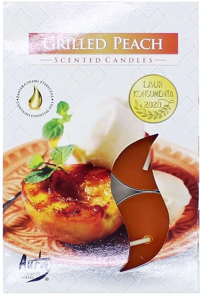 Մոմ անուշաբույր «Aura Bispol Grilled Peach» 6 հատ
