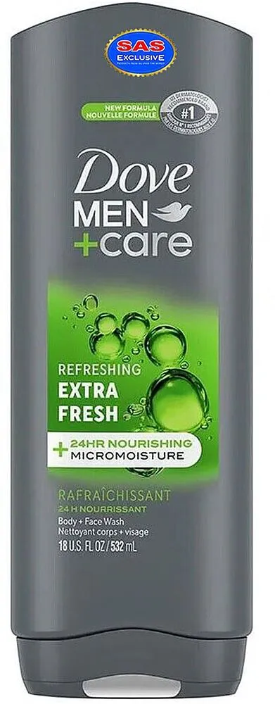Լոգանքի գել «Dove Men+Care Extra Fresh» 532մլ