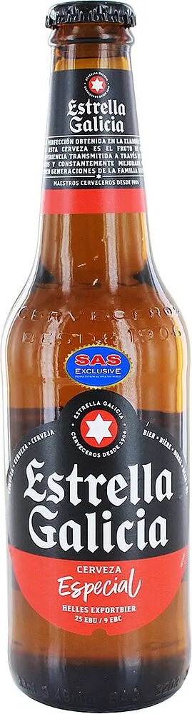 Գարեջուր «Estrella Galicia Especial» 0.33լ