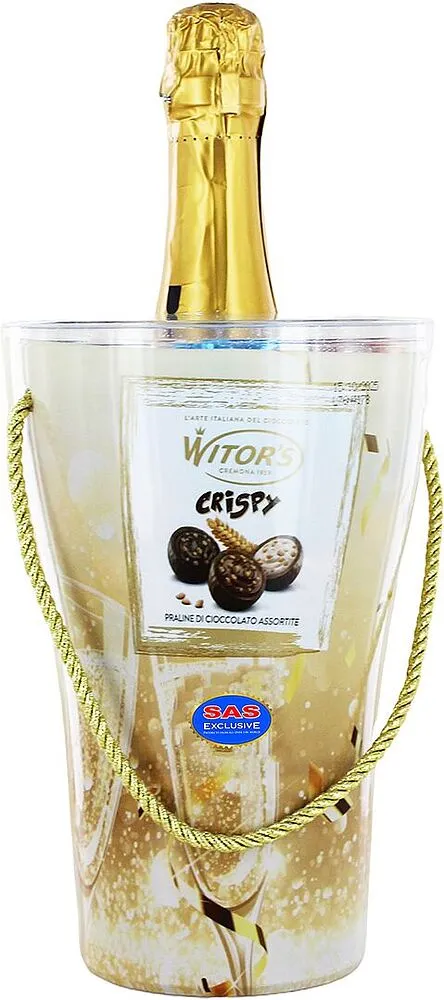 Շոկոլադե կոնֆետների հավաքածու «Witor's Crispy Praline» 180գ+750մլ