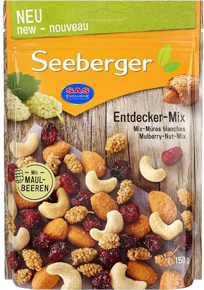 Ընկույզների, թթի և լոռամրգի խառնուրդ «Seeberger» 150գ