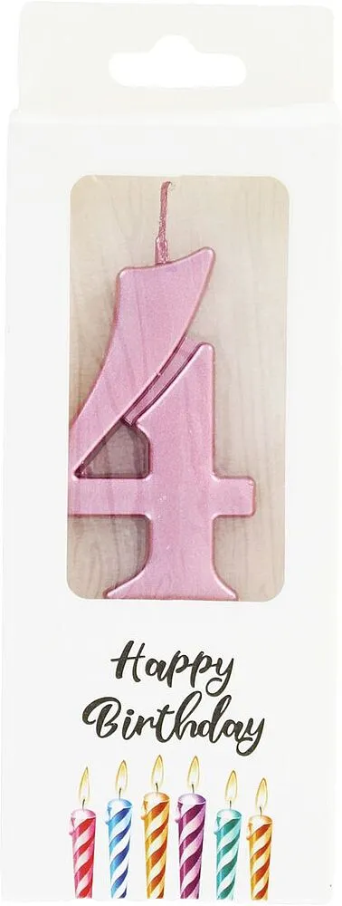 Մոմ ծննդյան «Happy Birthday» N4
