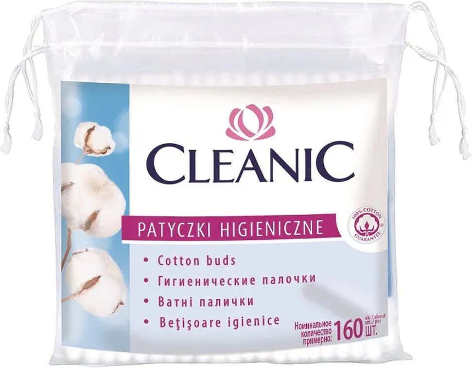 Բամբակյա փայտիկներ «Cleanic»