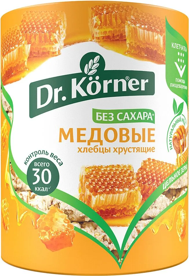 Խրթխրթան հացեր մեղրով «Dr. Körner» 100գ