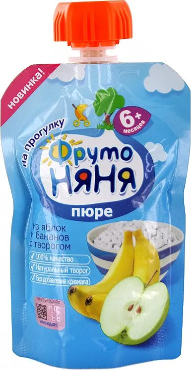 Խյուս խնձորի և բանանի «Фруто Няня» 90գ