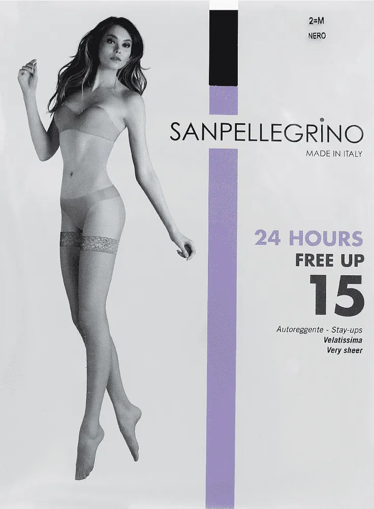 Կիսազուգագուլպա սև «Sanpellegrino Free Up Nero 15 Den N2»