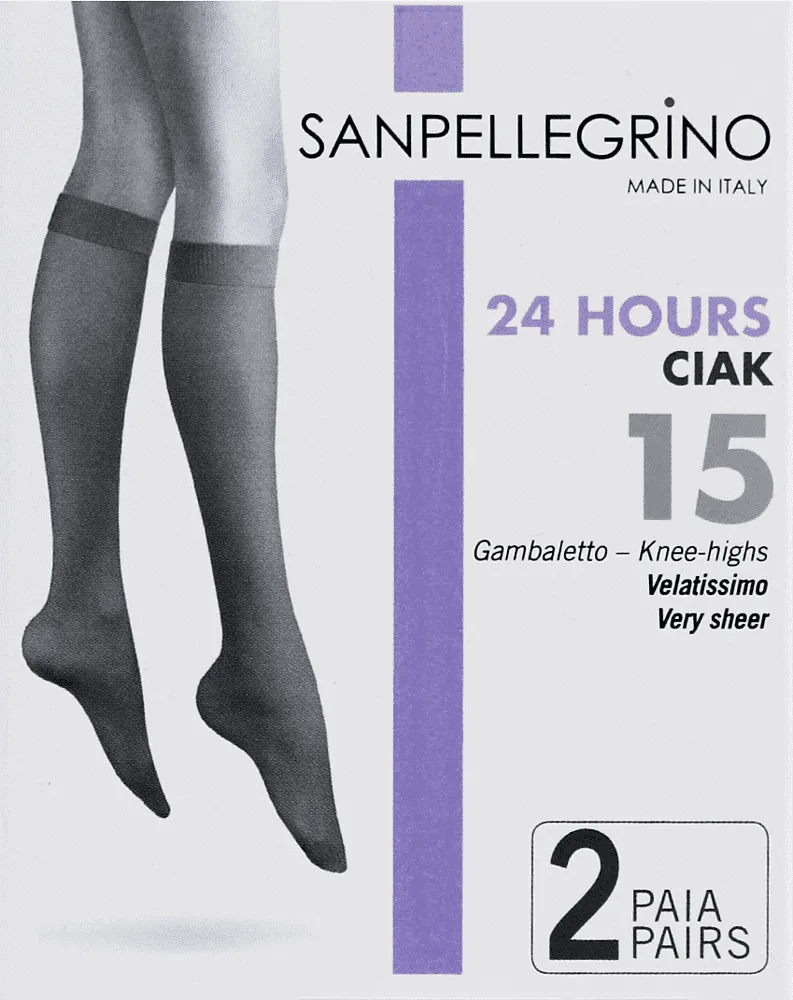 Կիսազուգագուլպա սև «Sanpellegrino Nero 15 Den» 2 զույգ