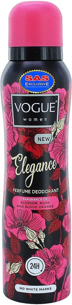 Դեզոդորանտ պարֆումացված «Vogue Elegance» 150մլ

