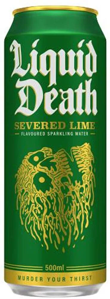 Ջուր գազավորված լայմի և նարնջի «Liquid Death» 500մլ