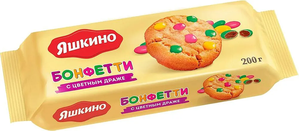Թխվածքաբլիթ դրաժեով «Яшкино Бонфетти» 200գ