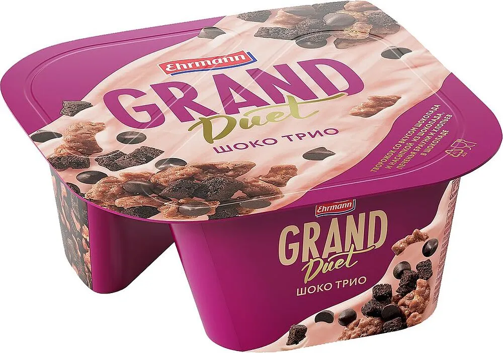 Աղանդեր շոկոլադե «Ehrmann Grand Duet» 138գ, յուղայնությունը՝ 7.3%