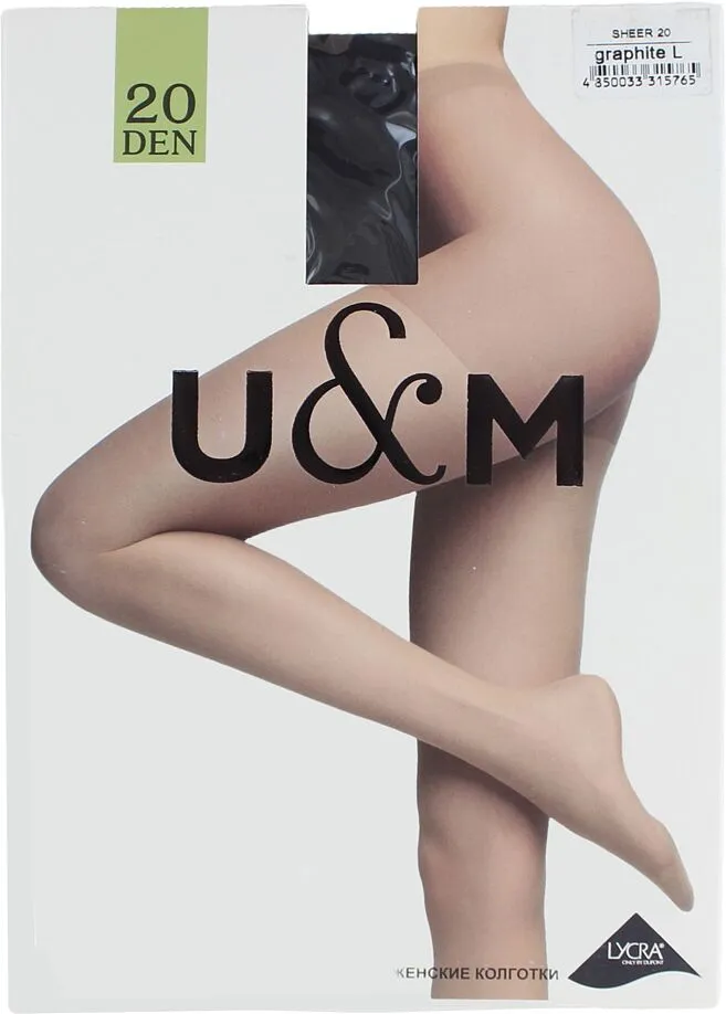 Զուգագուլպա «U&M 20 Den L» Գրաֆիտ