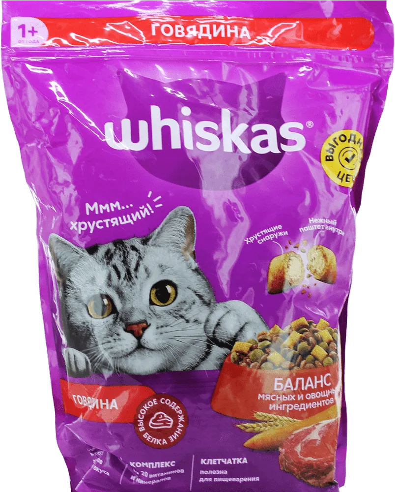 Կատուների կեր տավարի «Whiskas» 800գ
